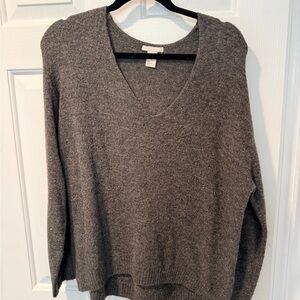 H&M Charcoal V-Neck Women's Sweater